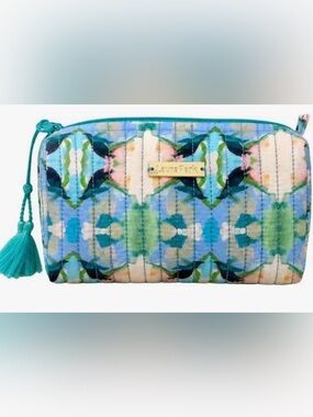 Laura Park Island House Cosmetic Bag  (10”X5”) NWT